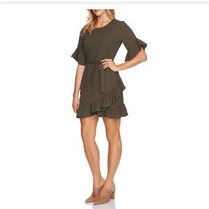 1.State Ruffled Elbow Sleeve Dress $119.00